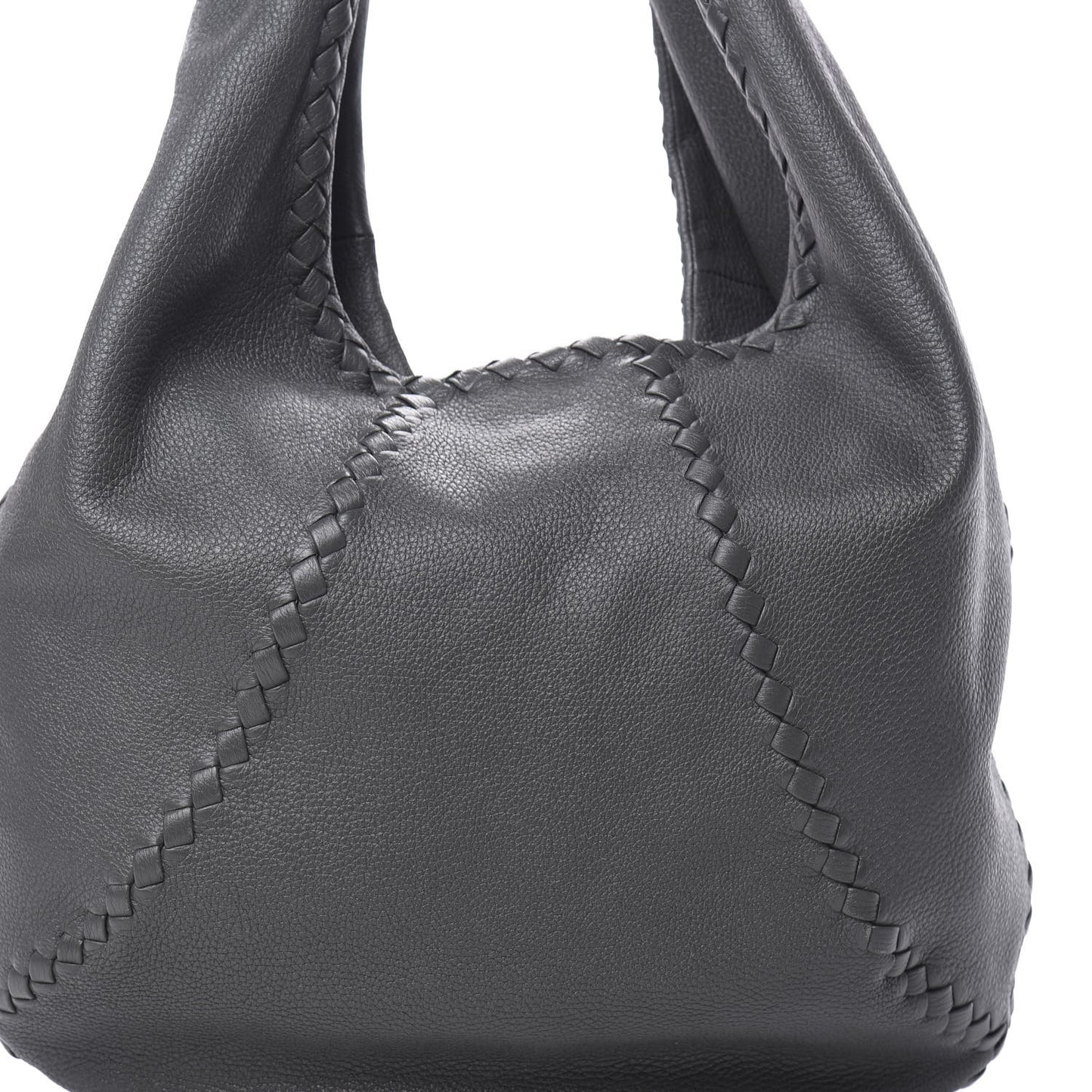 Cervo Deerskin Large Hobo Light Grey