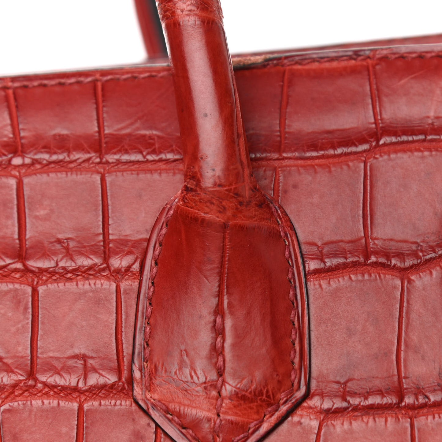 Matte Porosus Crocodile Birkin 30 Rouge H