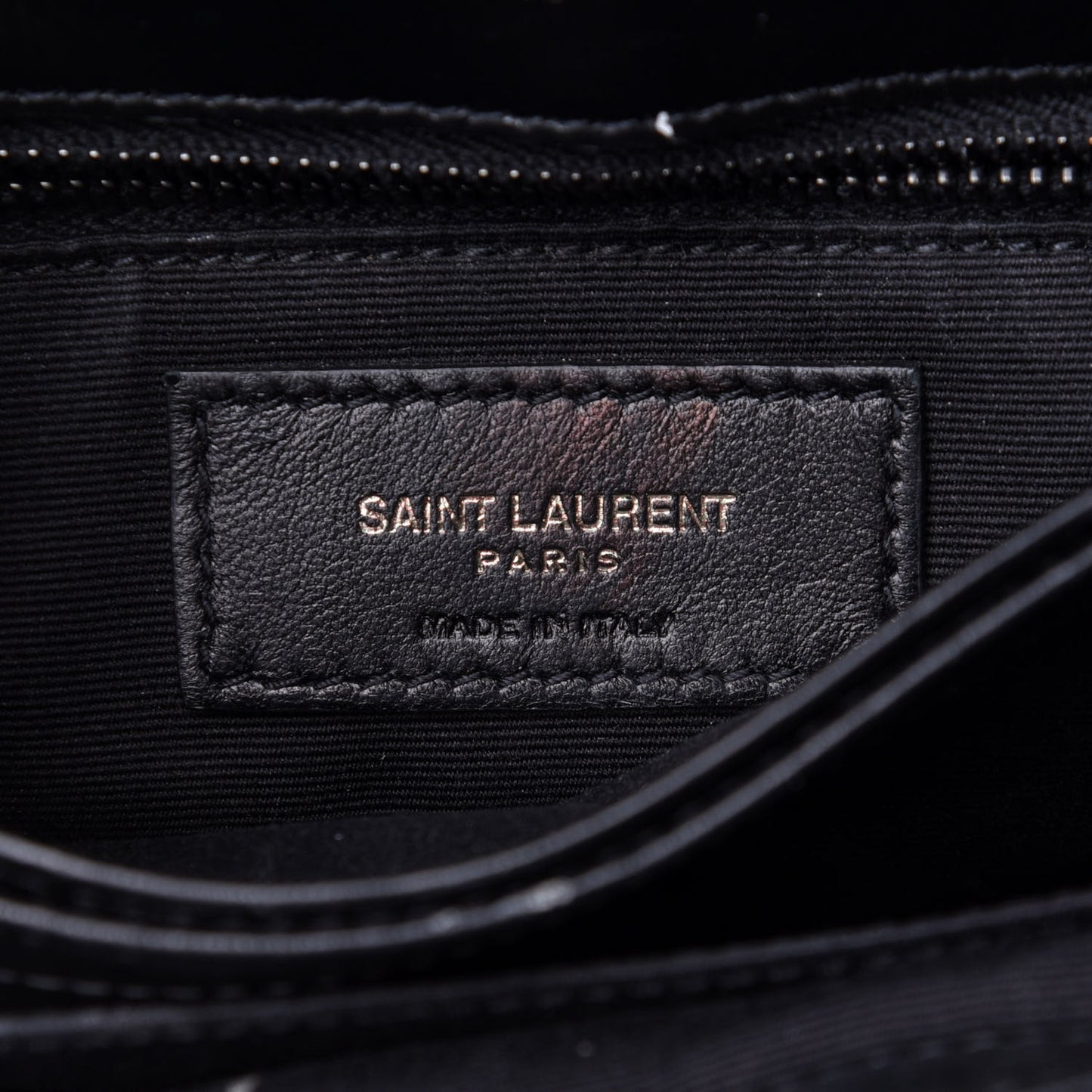 Calfskin Y Quilted Monogram Toy Loulou Crossbody Bag Black