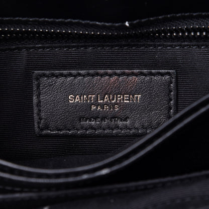 Saint Laurent Calfskin Y Quilted Monogram Toy Loulou Crossbody Bag Black 6 of 12