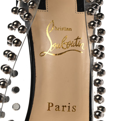 Christian Louboutin Suede Patent Studded Bille et Boule 100 Pumps 38.5 Black 9 of 9
