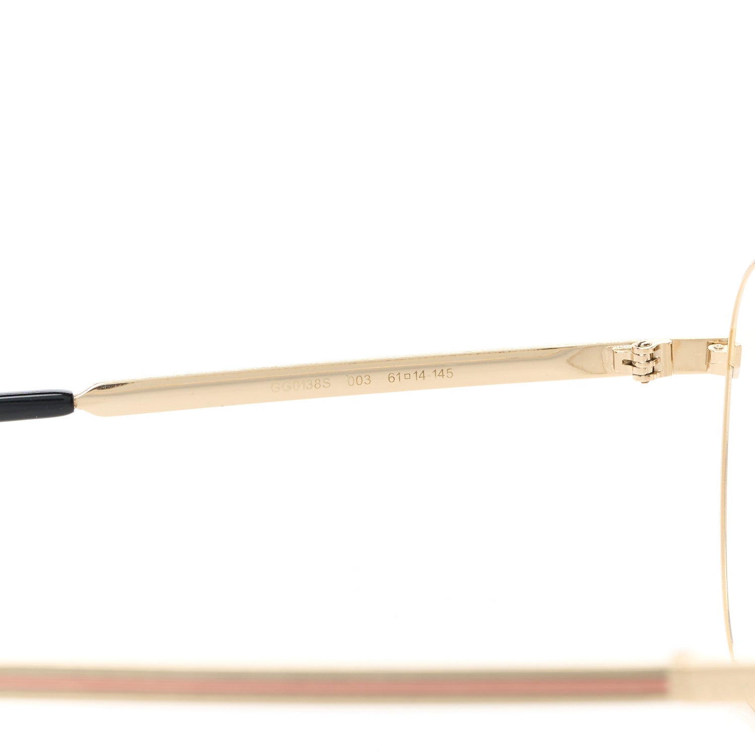 Gucci Aviator Eyeglasses GG0138S Gold Black 6 of 9