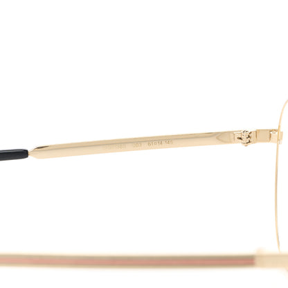 Gucci Aviator Eyeglasses GG0138S Gold Black 6 of 9