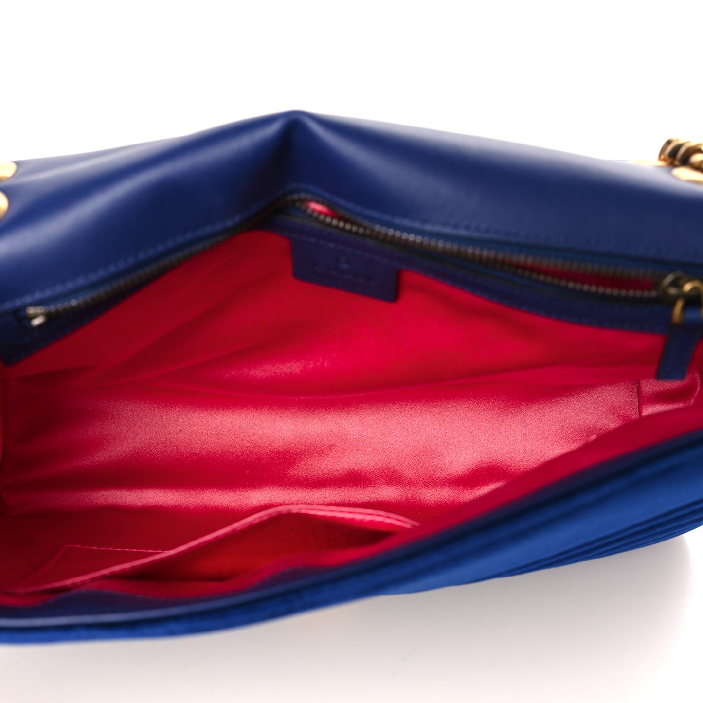 Velvet Matelasse Medium GG Marmont Shoulder Bag Cobalt Blue