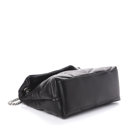 Saint Laurent Lambskin Quilted Small Loulou Puffer Monogram Chain Satchel Black 4 of 9