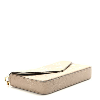 Louis Vuitton Empreinte Monogram Giant Felicie Pochette Tourterelle Creme 5 of 10