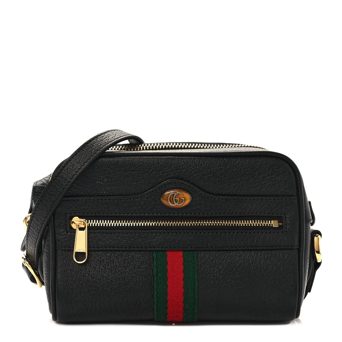 Calfskin Web Mini Ophidia Shoulder Bag Black