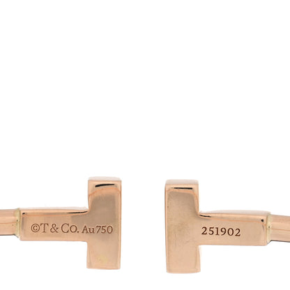 Tiffany 18K Rose Gold Narrow T Wire Bracelet 3 of 3