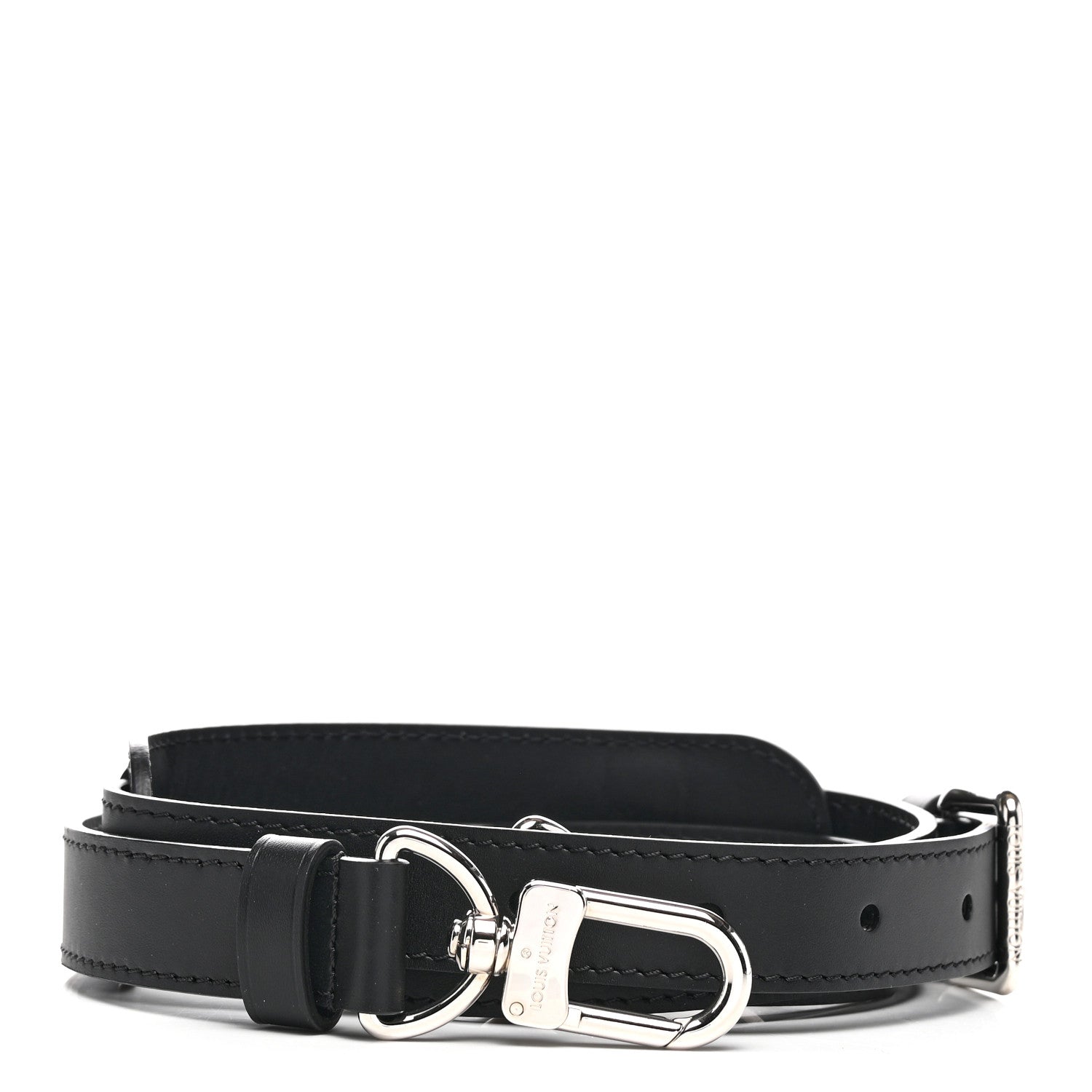 Louis Vuitton Calfskin Adjustable Shoulder Strap Black 1 of 4