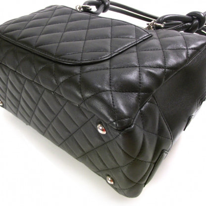 Chanel Calfskin Quilted Large Cambon Bowler Black 5 of 11