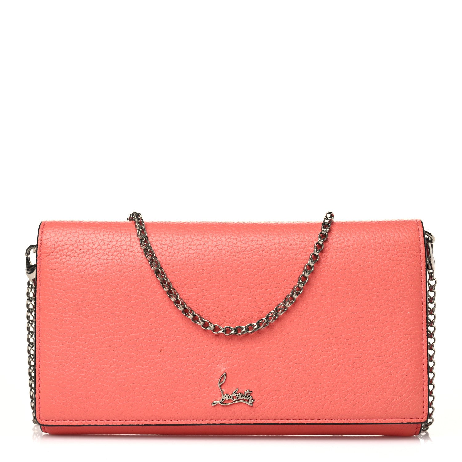 Christian Louboutin Calfskin Boudoir Chain Wallet Capucine 1 of 14
