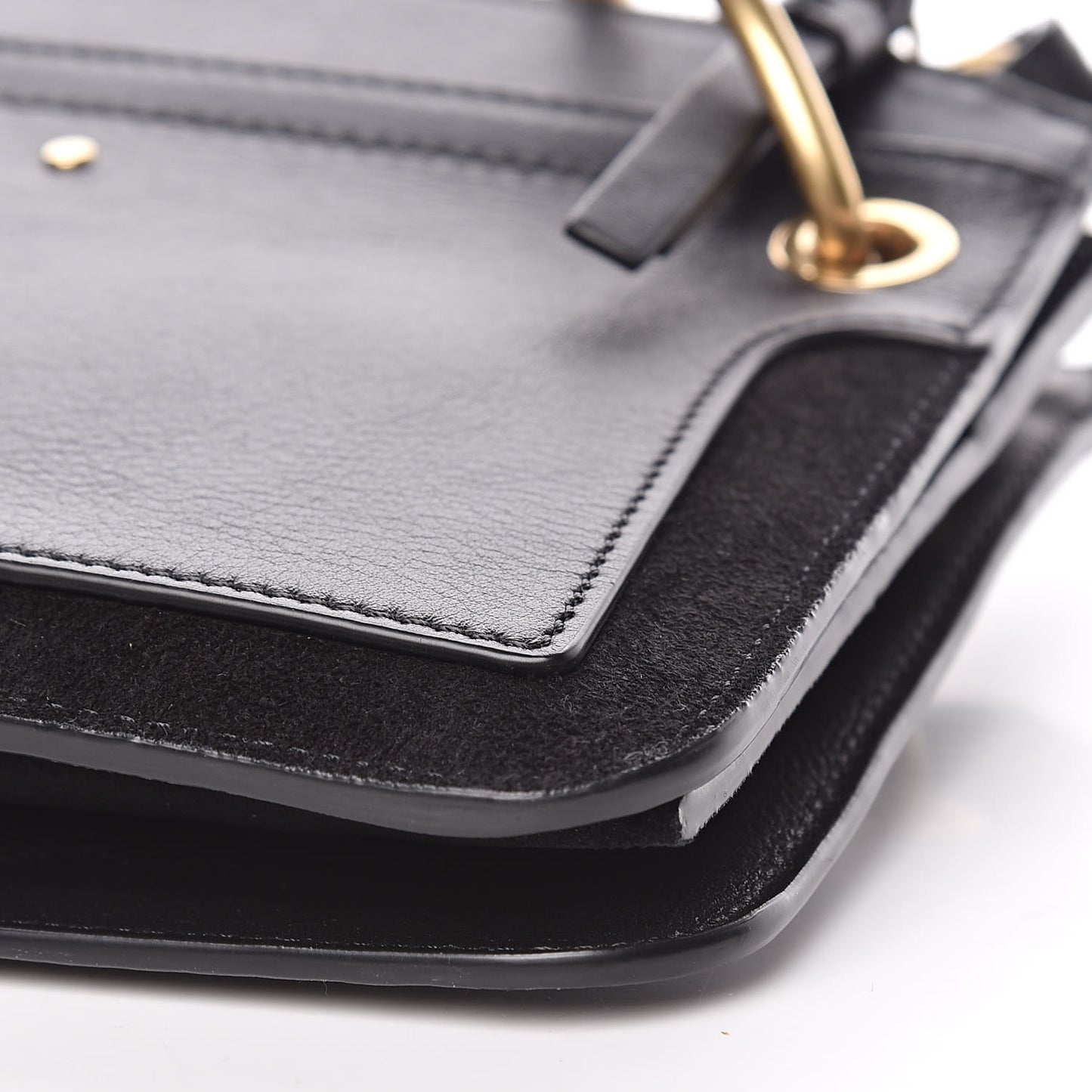 Calfskin Suede Mini Roy Bag Black