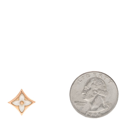 Louis Vuitton 18K Pink Gold Mother of Pearl Color Blossom Star Stud Earring 2 of 4