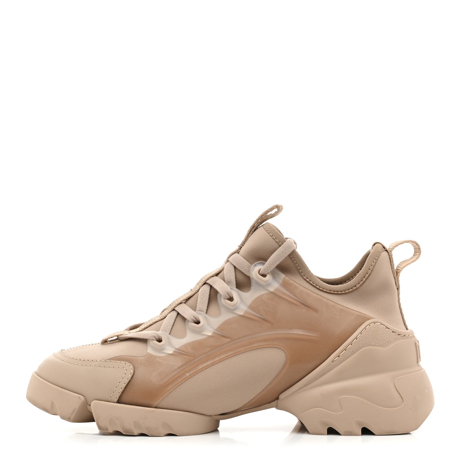 Christian Dior Neoprene Rubber Womens D-Connect Sneakers 36 Nude 1 of 9