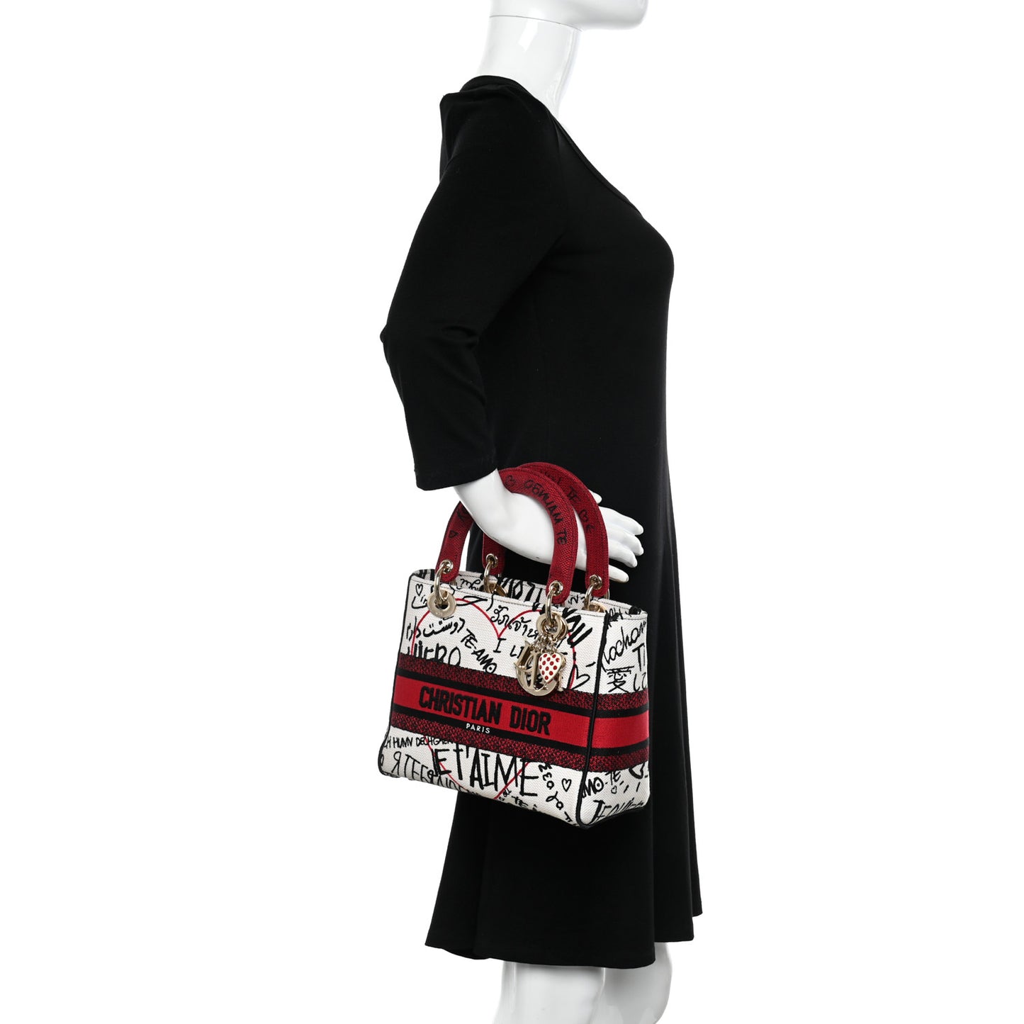 Canvas Medium DiorAmour Graffiti Lady D-Lite Latte