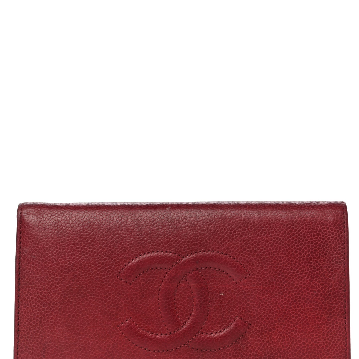 Caviar Timeless CC Yen Wallet Bordeaux