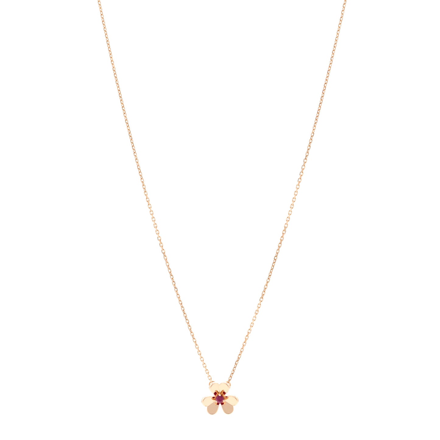 18K Rose Gold Ruby Mini Frivole Pendant Necklace