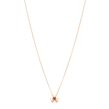 Van Cleef & Arpels 18K Rose Gold Ruby Mini Frivole Pendant Necklace 1 of 4