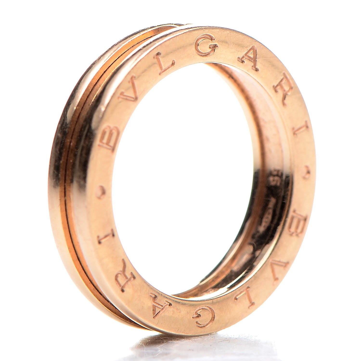 Bulgari 18K Rose Gold B.Zero1 Ring 55 7.25 4 of 6