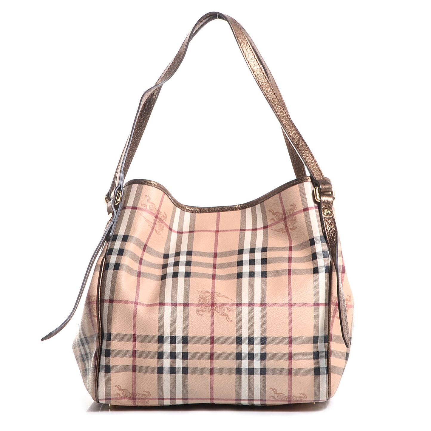 Haymarket Check Small Canterbury Tote Antique Gold