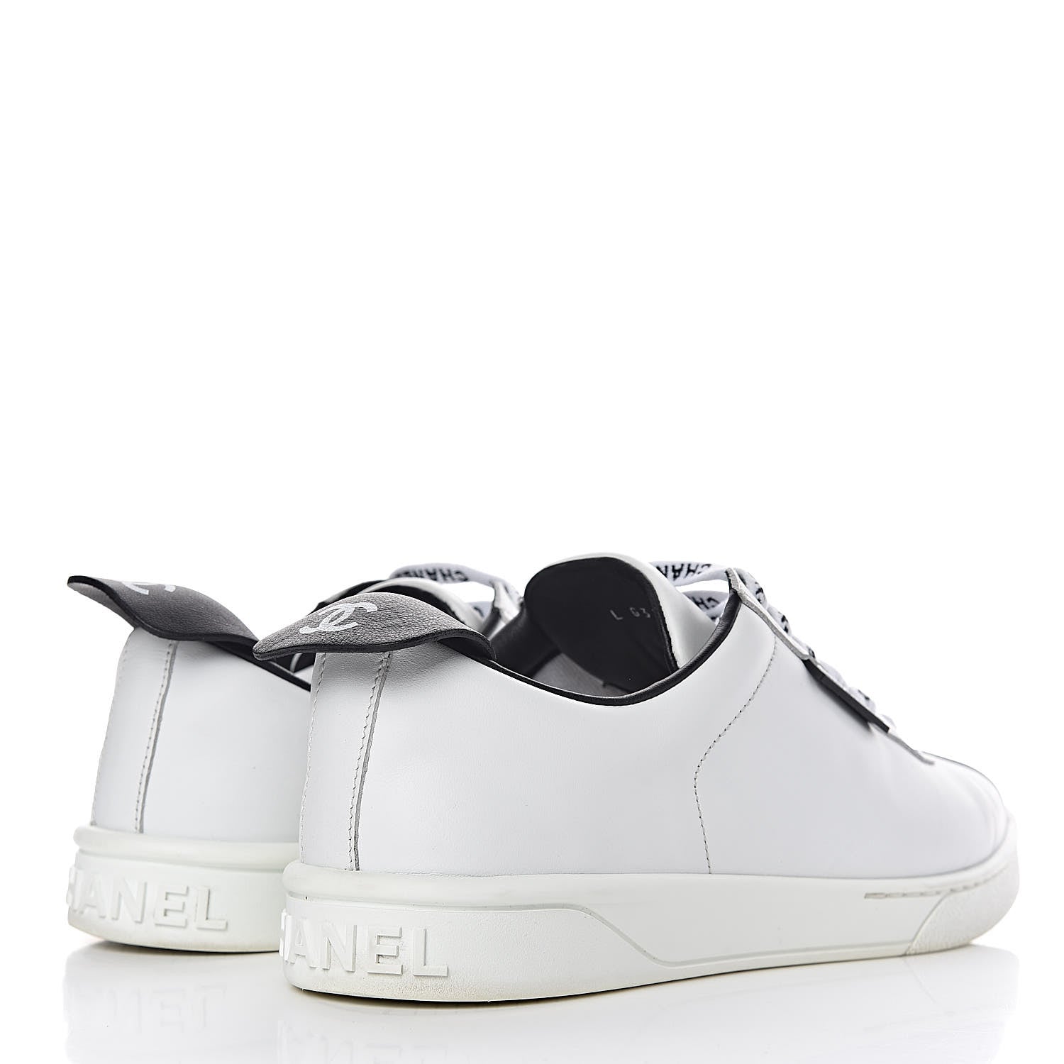 Chanel Calfskin CC Womens Sneakers 39 Black 4 of 12