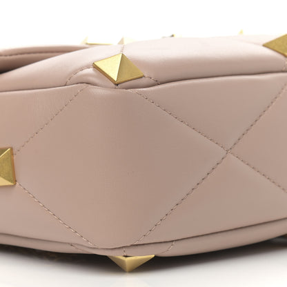 Valentino Garavani Nappa Large Roman Stud Shoulder Bag Rose Cannelle 8 of 9