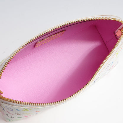 Louis Vuitton Monogram Multicolor Cosmetic Pouch White Litchi 6 of 8