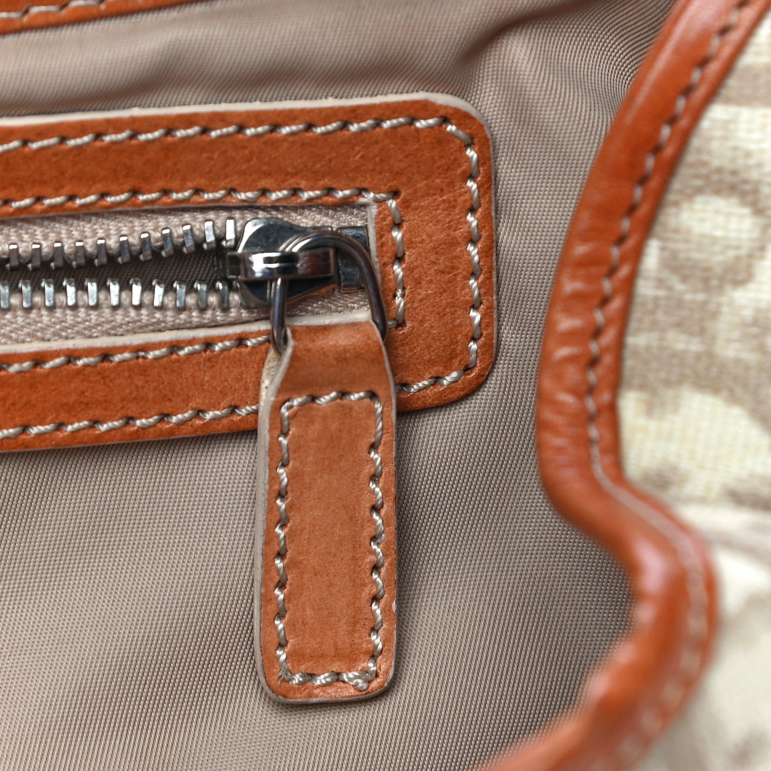 Christian Dior Monogram Romantique Trotter Flap Bag Beige 11 of 18