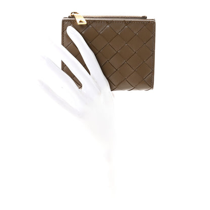 Bottega Veneta Nappa Intrecciato Small Bi-Fold Zip Wallet Pinecone 2 of 6