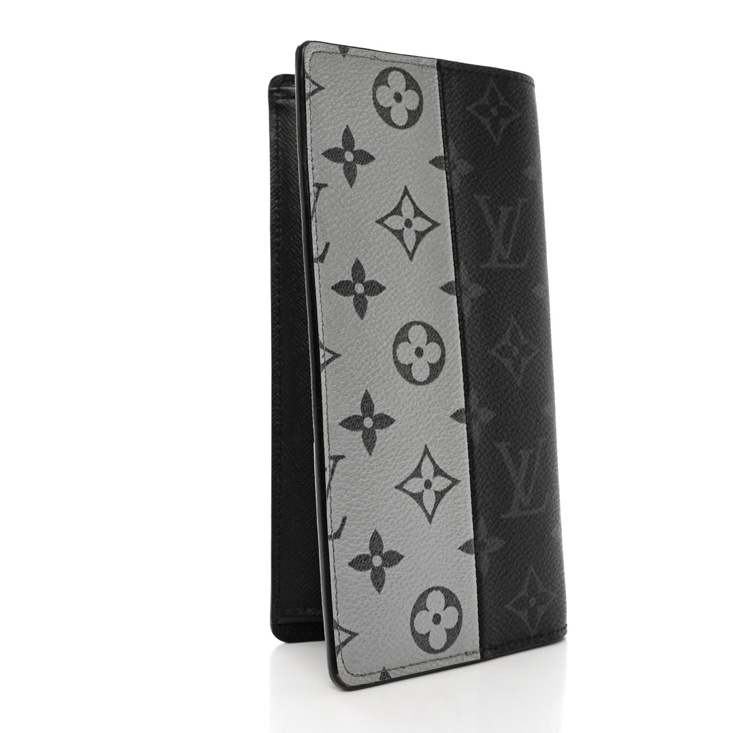Louis Vuitton Monogram Eclipse Split Brazza Wallet Silver 3 of 7
