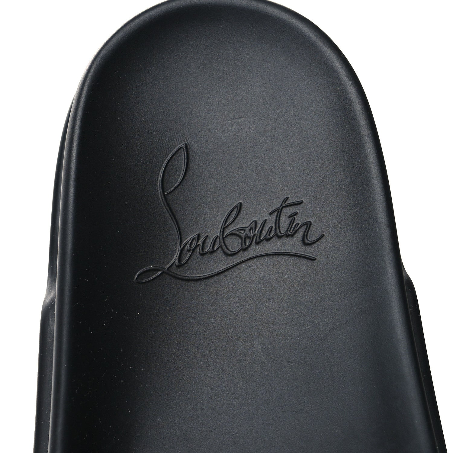 Christian Louboutin Calfskin Studded Mens Pool Fun Platform Flat Slide Sandals 45 Black 6 of 10