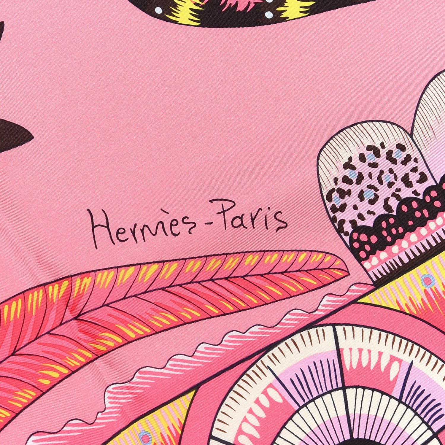 Hermes Silk The Savana Dance Wash 140 Scarf Rose Malabar Jaune Vieux Rose 2 of 6