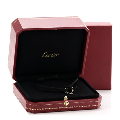 Cartier 18K Pink Yellow White Gold Trinity Adjustable Cord Bracelet Black 4 of 4