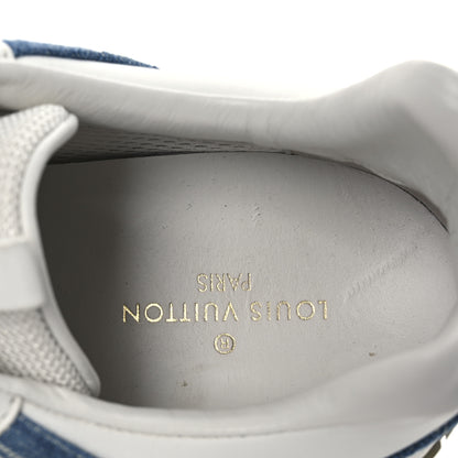 Louis Vuitton Calfskin Monogram Denim Run Away Sneakers 39 White 9 of 12