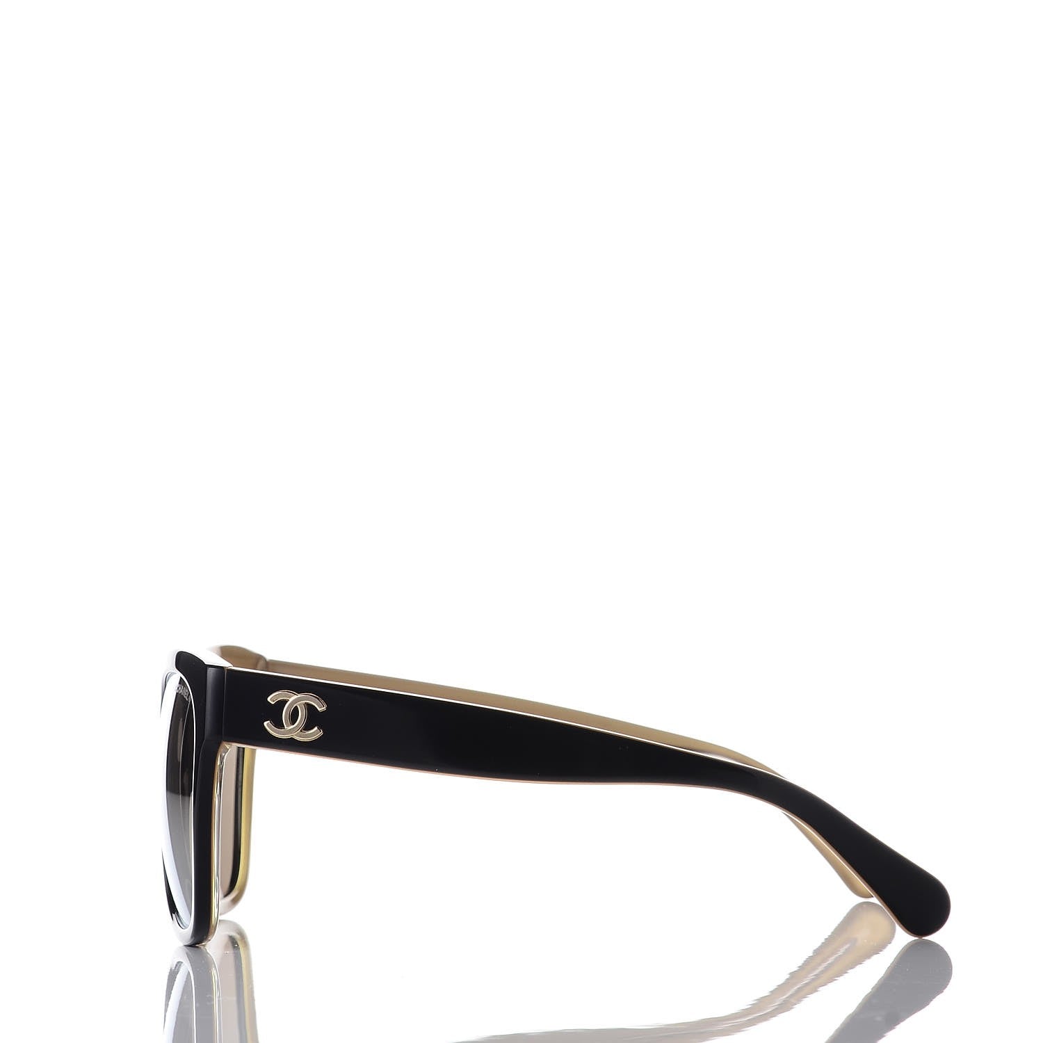 Chanel Acetate Mirrored Runway Square Sunglasses 5380 Black 3 of 8