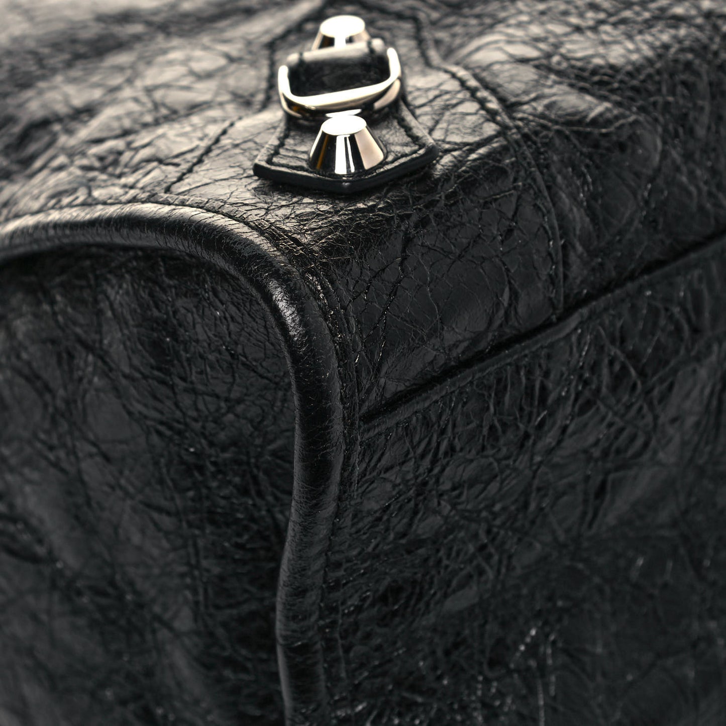 Agneau Classic Silver Hardware City Black