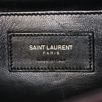 Saint Laurent Lambskin Matelasse Chevron Medium Monogram Satchel Amaranto 6 of 11
