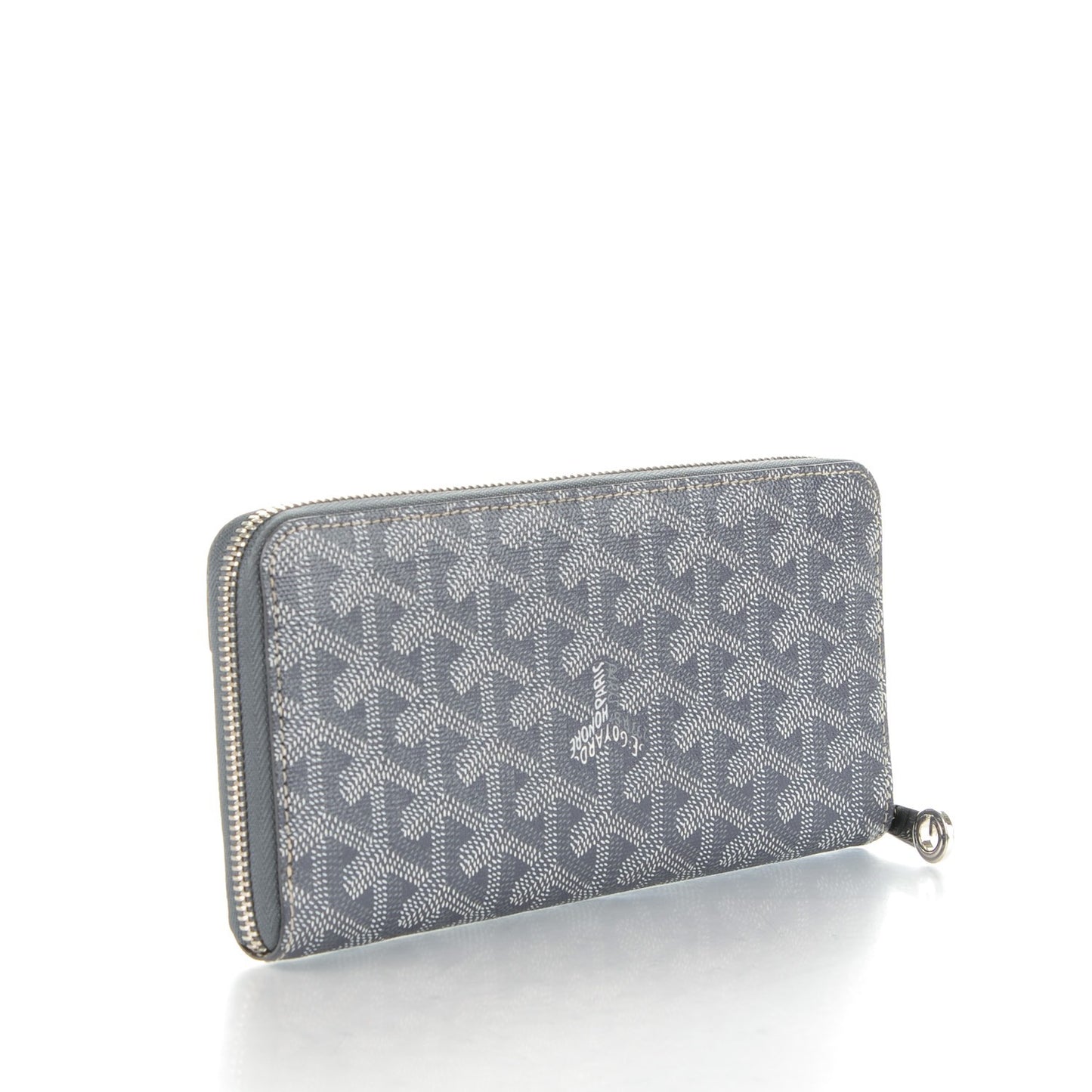 Goyardine Matignon Zip Around GM Wallet Grey