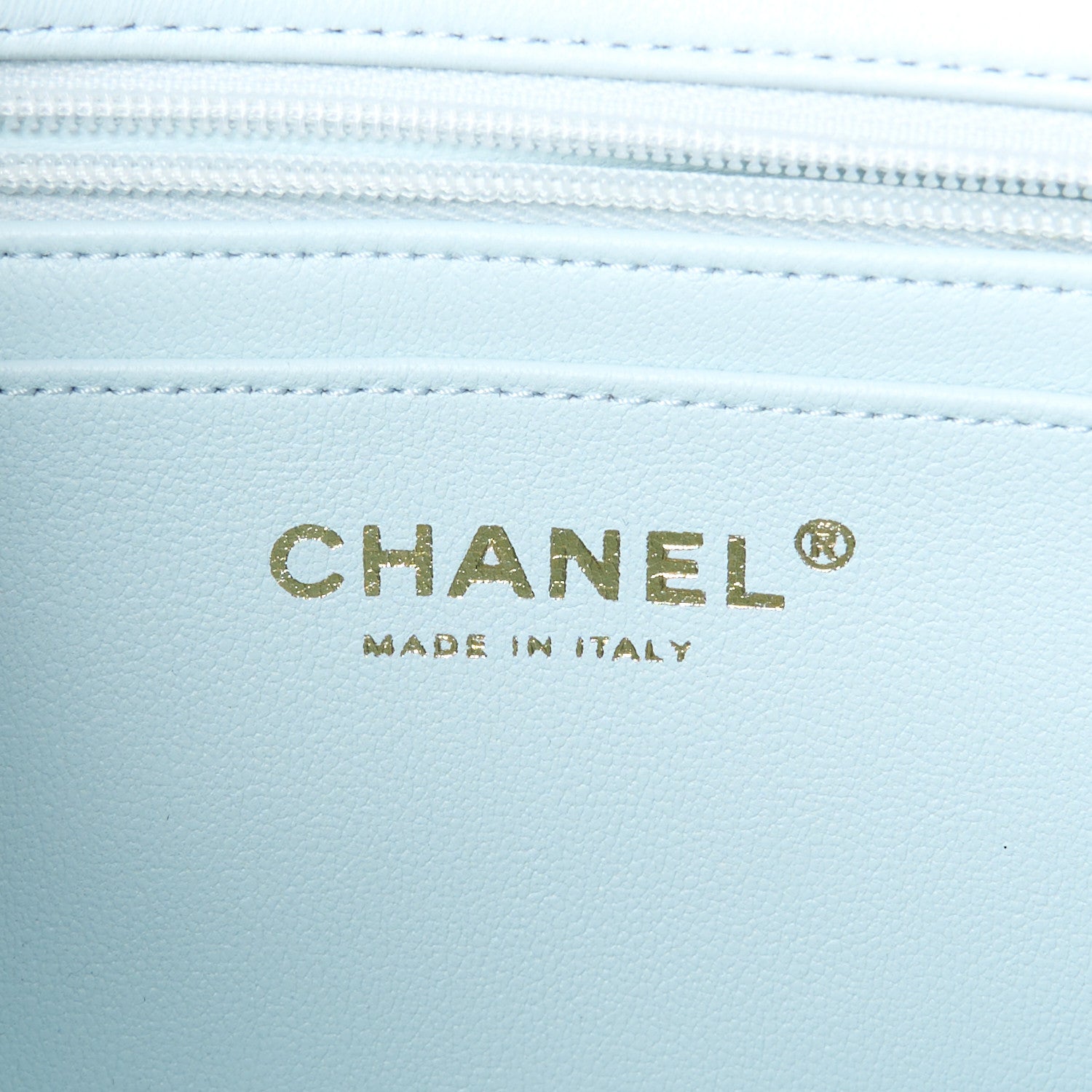 Chanel Lambskin Quilted Mini Rectangular Flap Light Blue 6 of 12