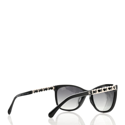 Chanel Cat Eye Chain Polarized Sunglasses 5260-Q-A Black 4 of 8
