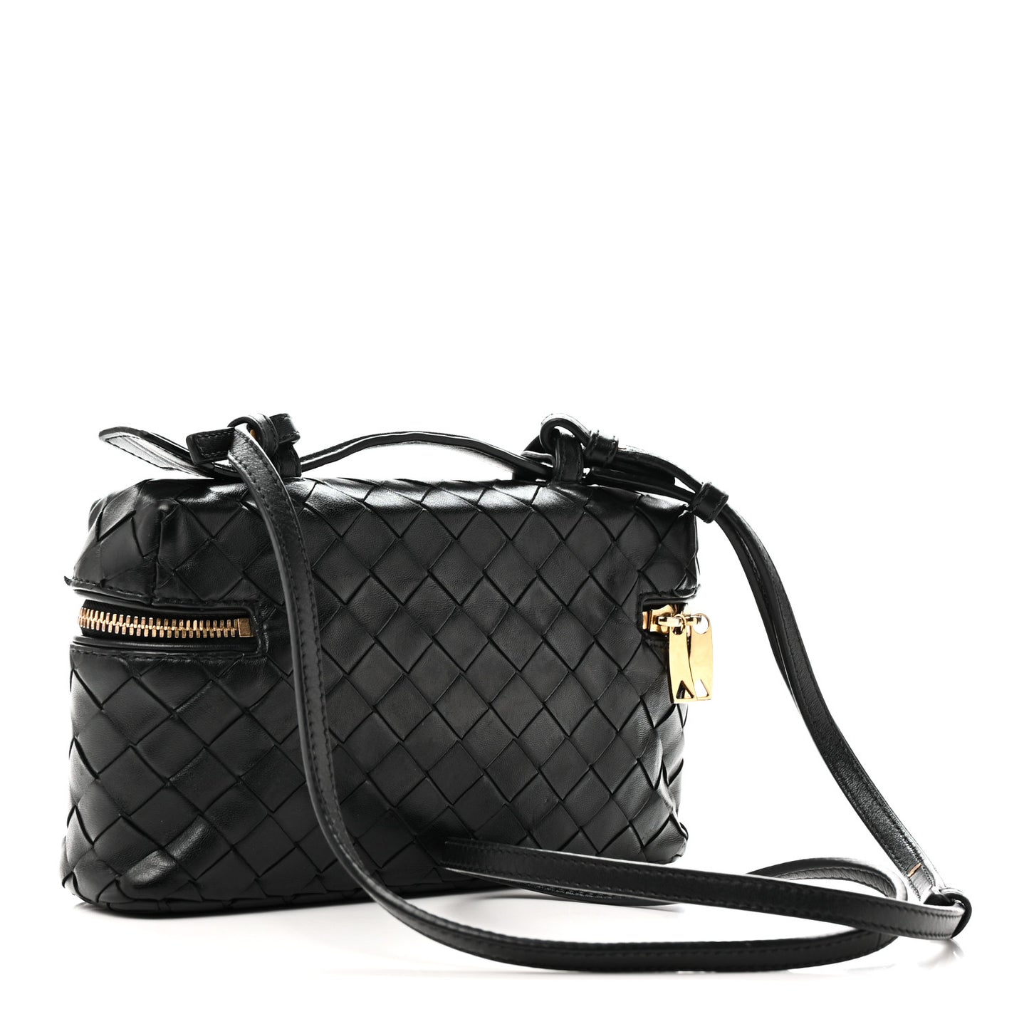 Calfskin Intrecciato Bang Bang Vanity Case Black
