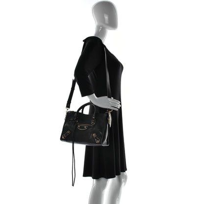 Balenciaga Chevre Gold Metallic Edge Hardware S City Black 2 of 14