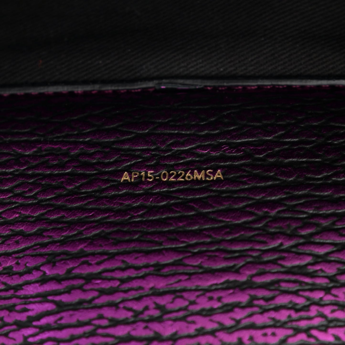 Metallic Textured Calfskin Mini Pashli Satchel Purple