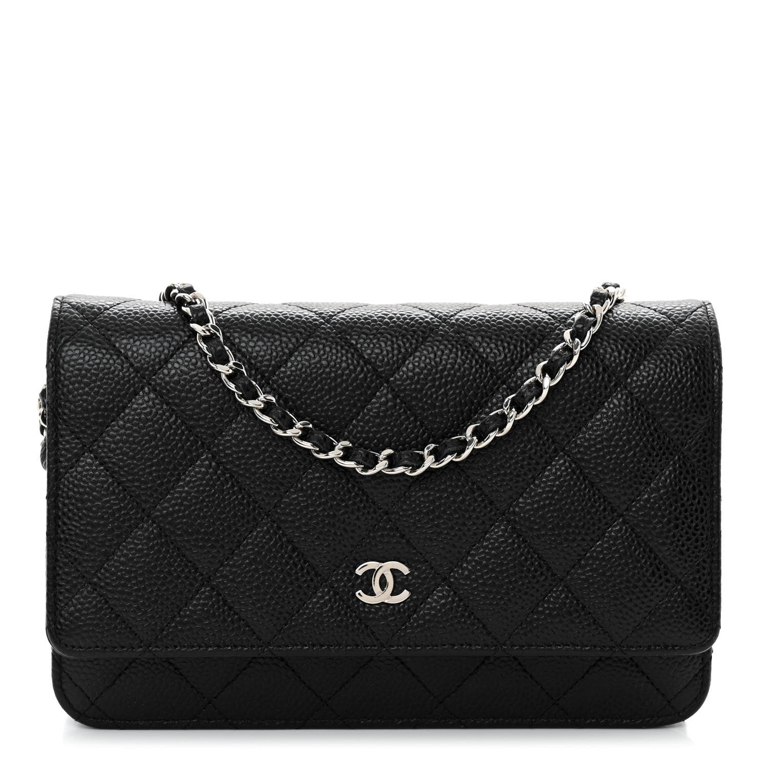 Chanel Caviar Quilted Wallet On Chain WOC Black 1 of 12