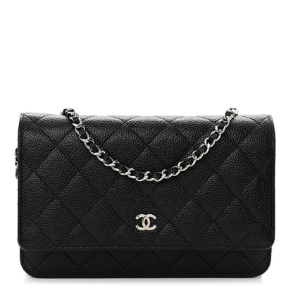 Chanel Caviar Quilted Wallet On Chain WOC Black 1 of 12