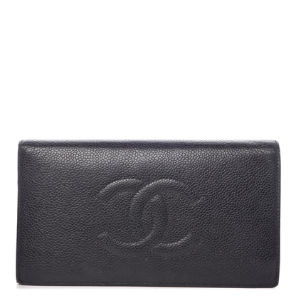 Chanel Caviar Timeless CC Yen Wallet Black 1 of 14