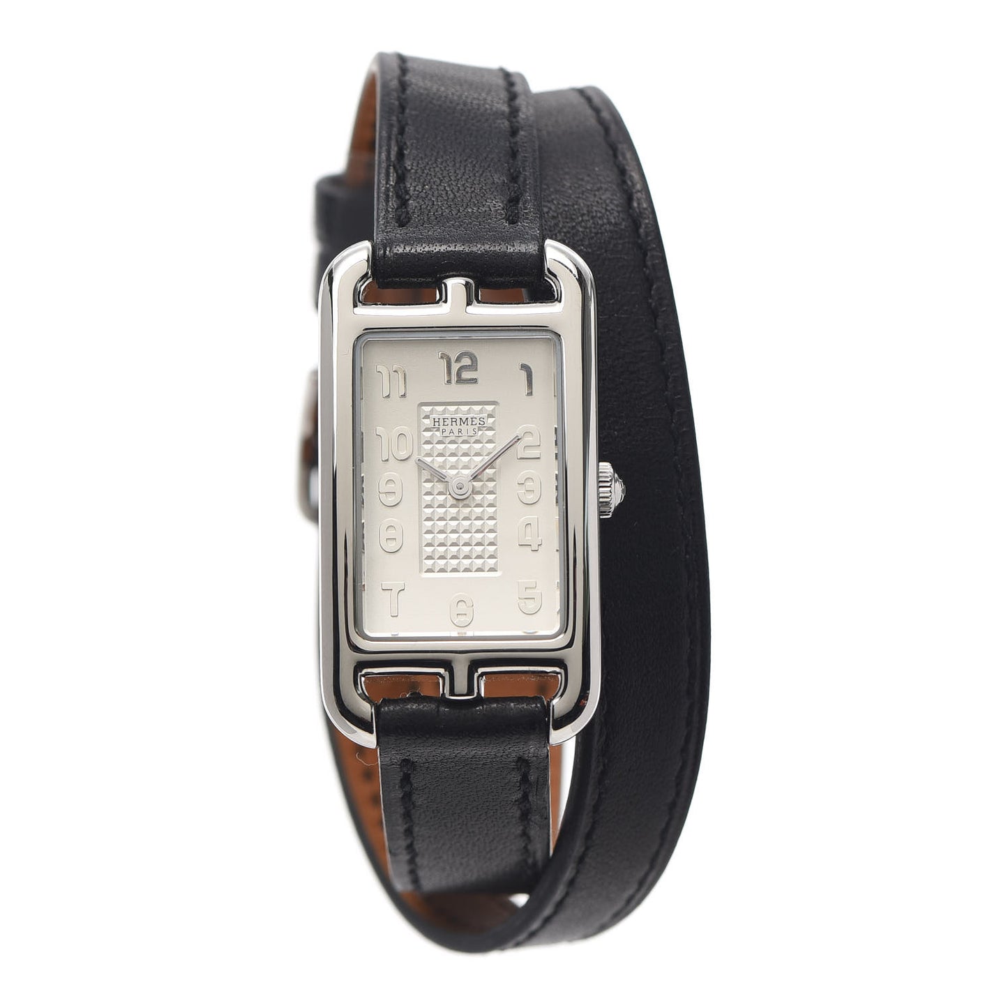 Stainless Steel Barenia 20mm Nantucket Double Tour Quartz Watch Noir