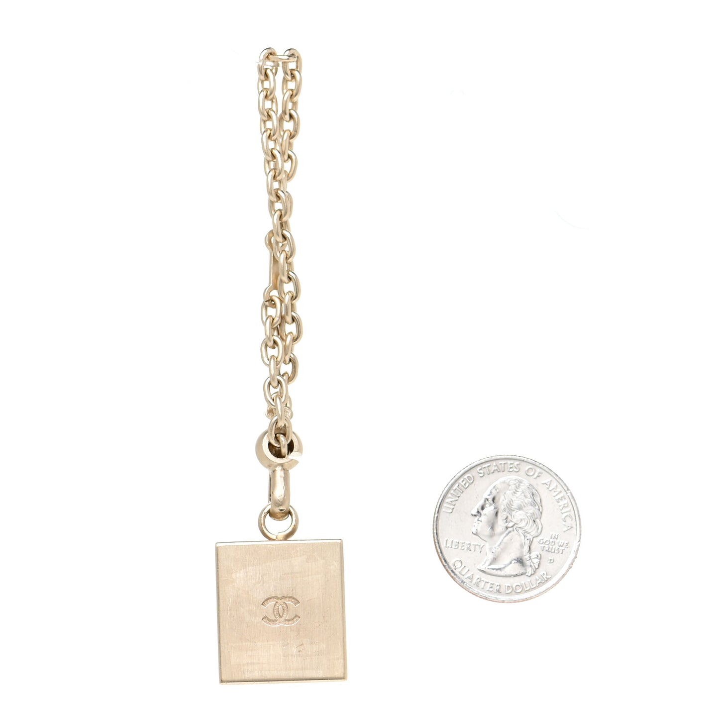 Resin Crystal Bag Charm Gold