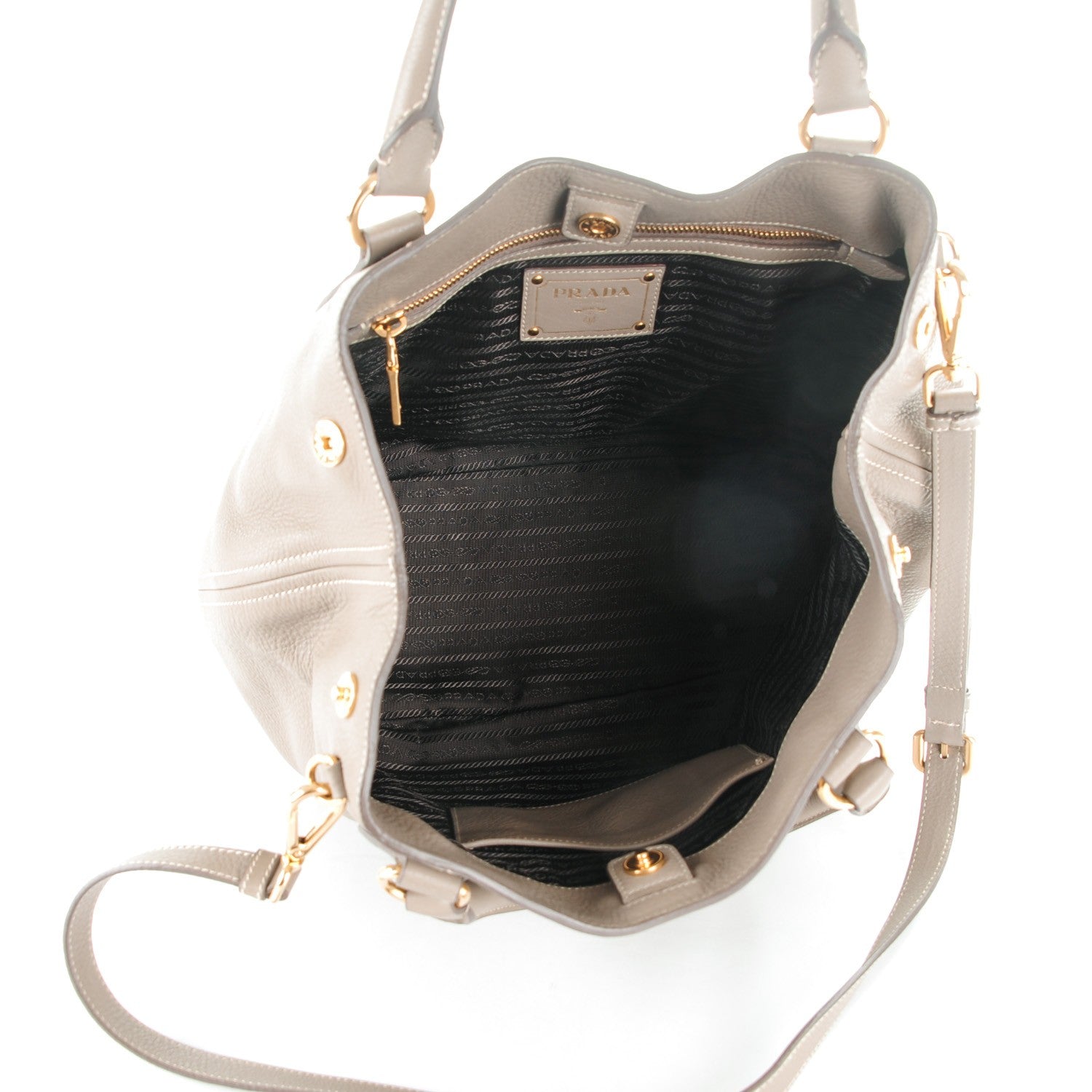 Prada Vitello Daino Tote Argilla 5 of 9