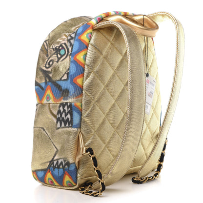 Chanel Graffiti Printed Canvas Street Spirit Backpack Multicolor 2 of 10
